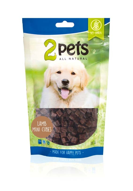 2Pets Dogsnack Lamb MiniCubes 100g