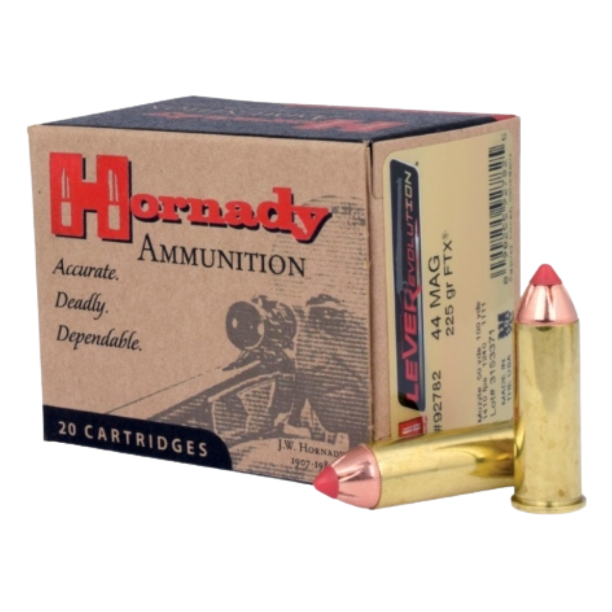 Hornady 44 Mag 225gr FTX LVR