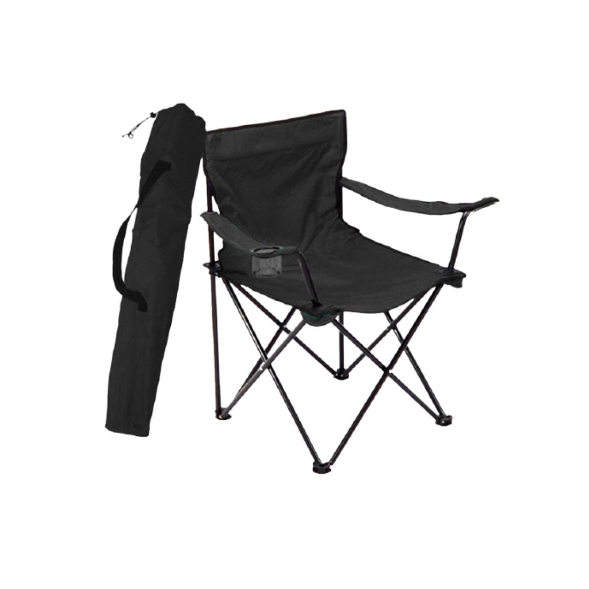 Briv Campingstol med armstöd | Hopfällbar stol