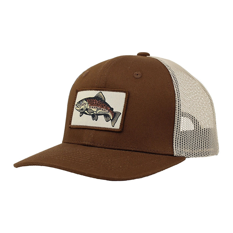 Wiggler Trucker Hat Brown Trout Patch