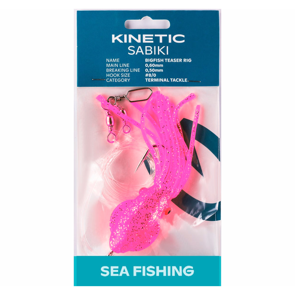 Kinetic Sabiki Bigfish Teaser 150CM 0.60MM PINK/GLOW