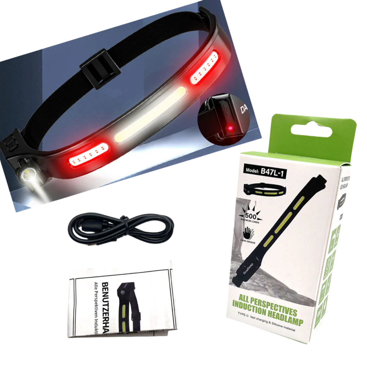 Speras B47S-1 Pannlampa USB-C 500 LM