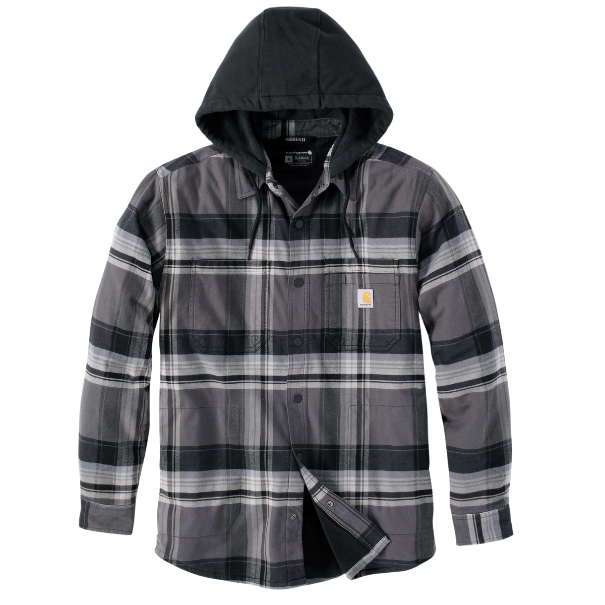 Carhartt Flannel Sherpa Lined Shirt Jacket Black