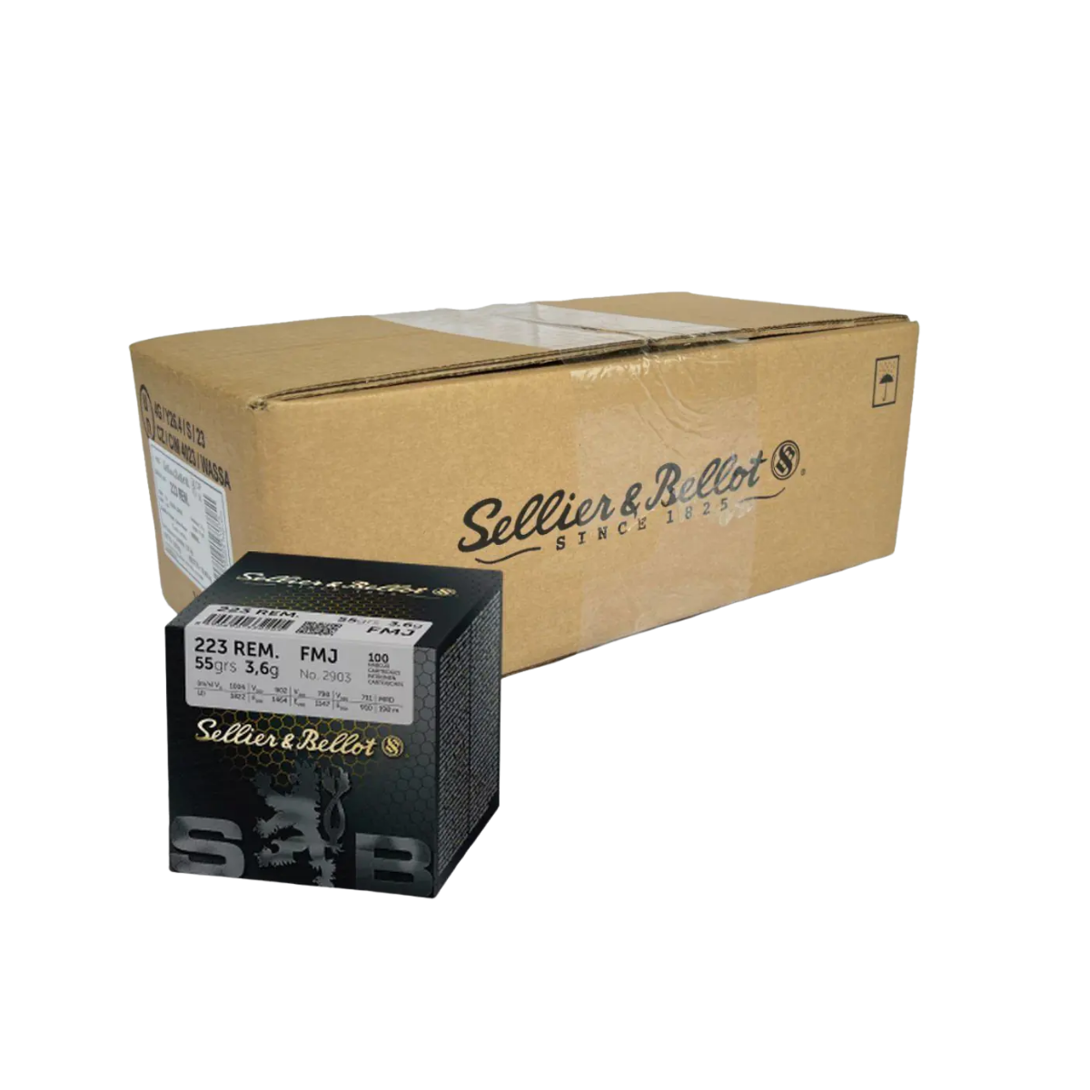 Sellier & Bellot 223 Rem 55gr FMJ 1000st