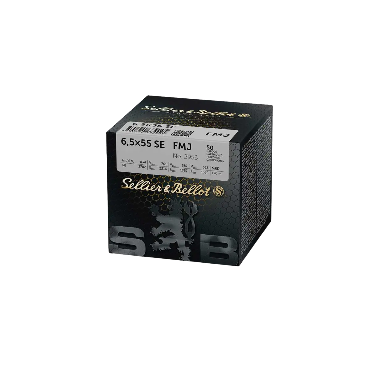S&B 6,5x55 124 gr 8g FMJ 50st