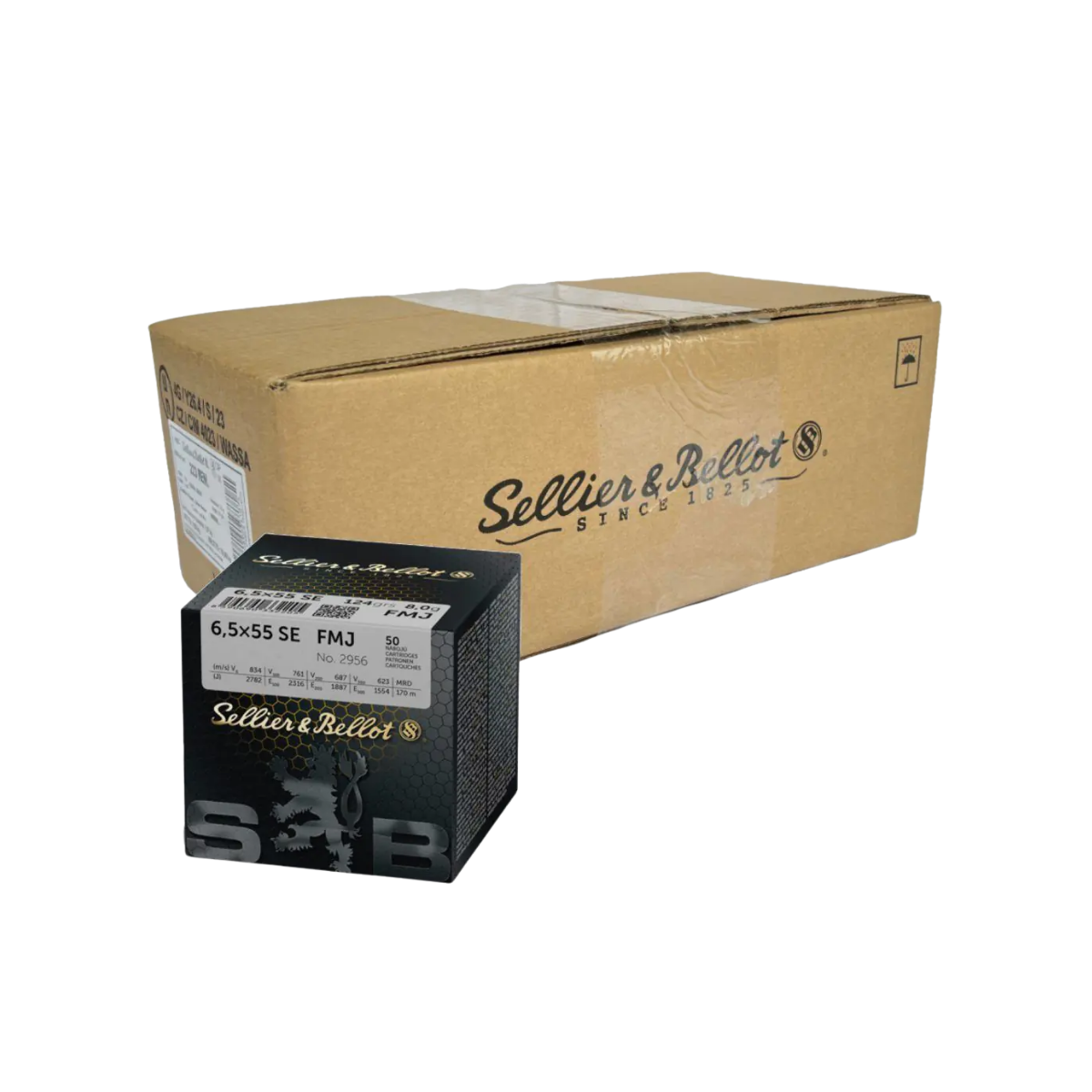 Sellier & Bellot 6,5x55 124 gr 8g FMJ 1000st