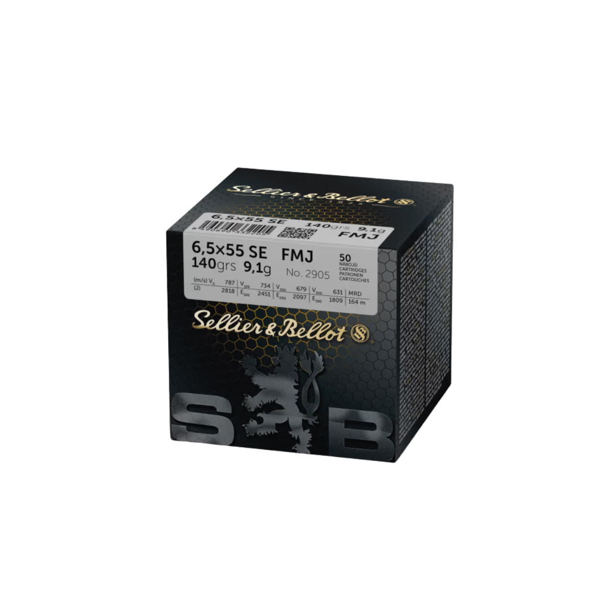 Sellier & Bellot 6,5x55 140gr 9,1g FMJ 50st