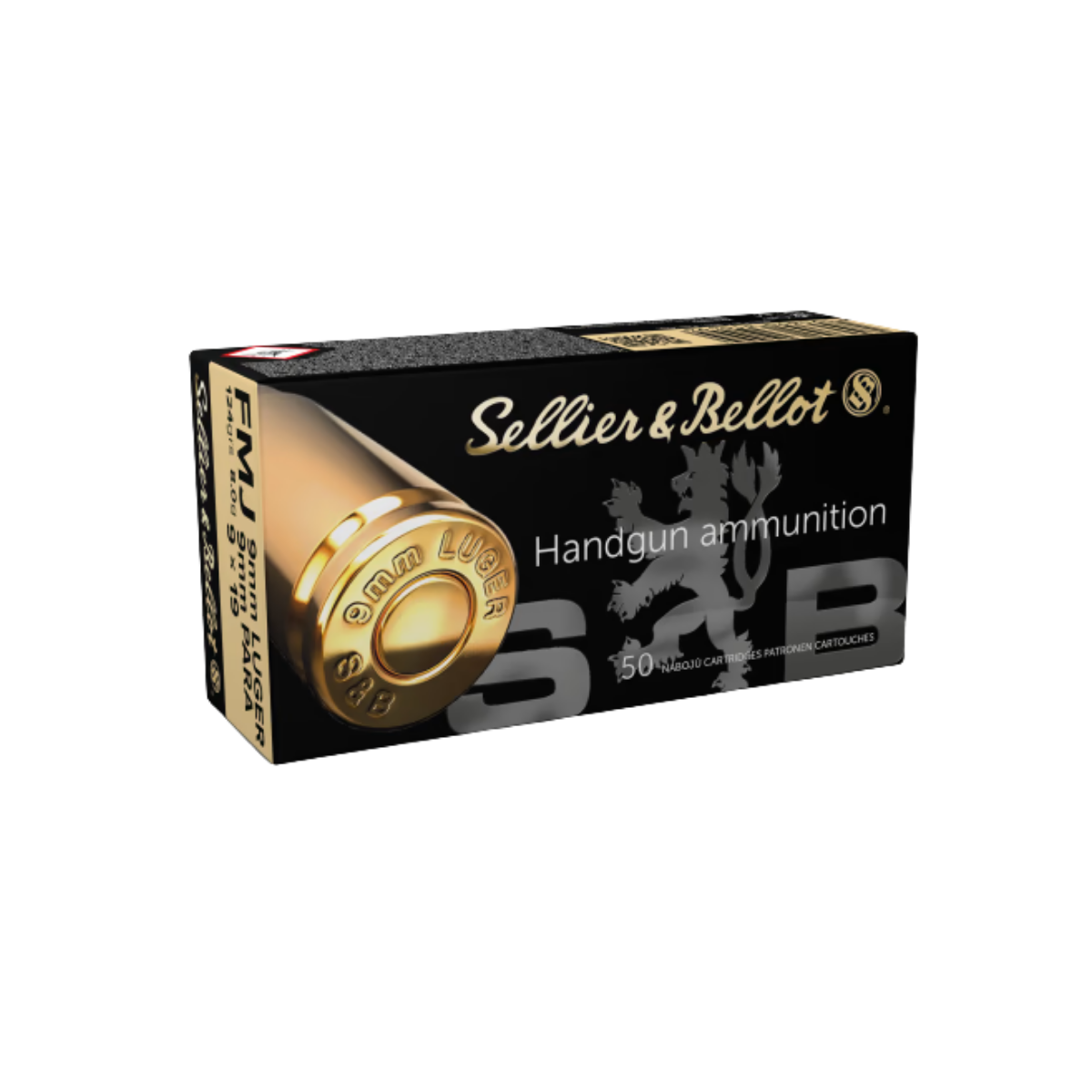 Sellier & Bellot 9mm Luger 124gr FMJ 1000st