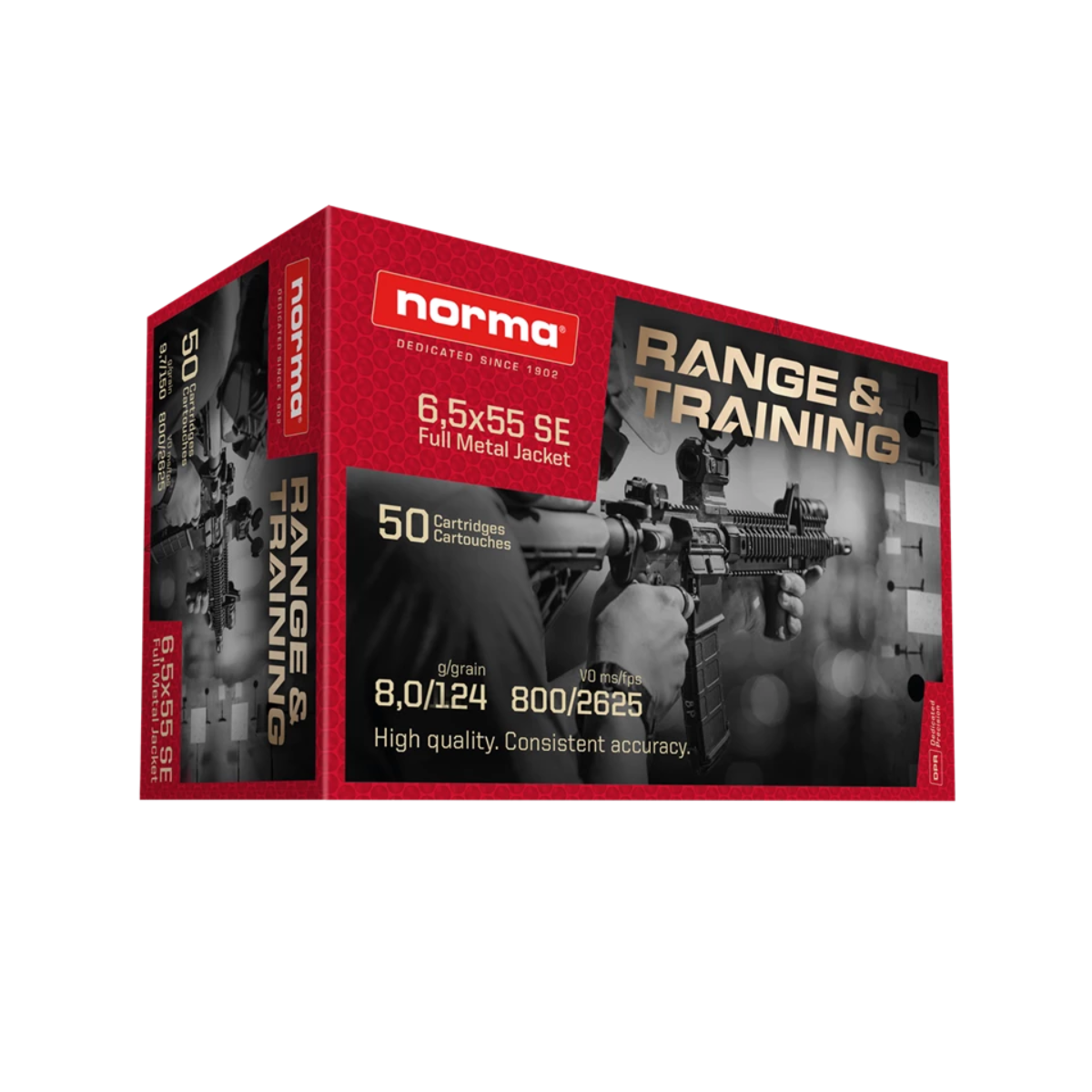 Norma Range and Training 6,5x55 8g FMJ 1000st