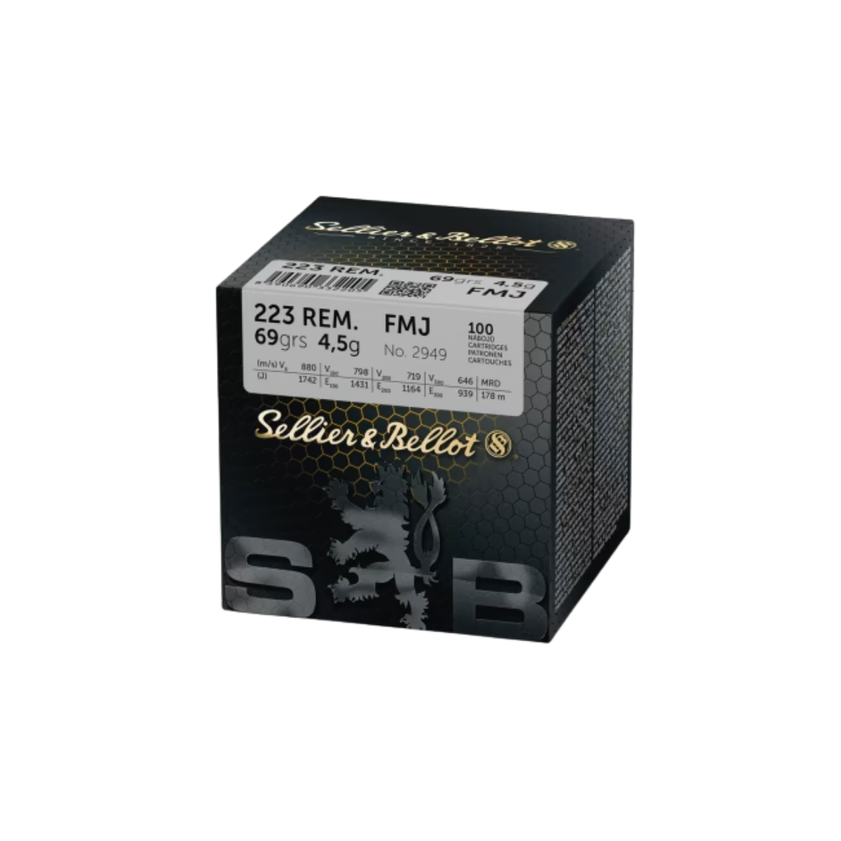 Sellier & Bellot .223 Rem 69gr FMJ 1000st