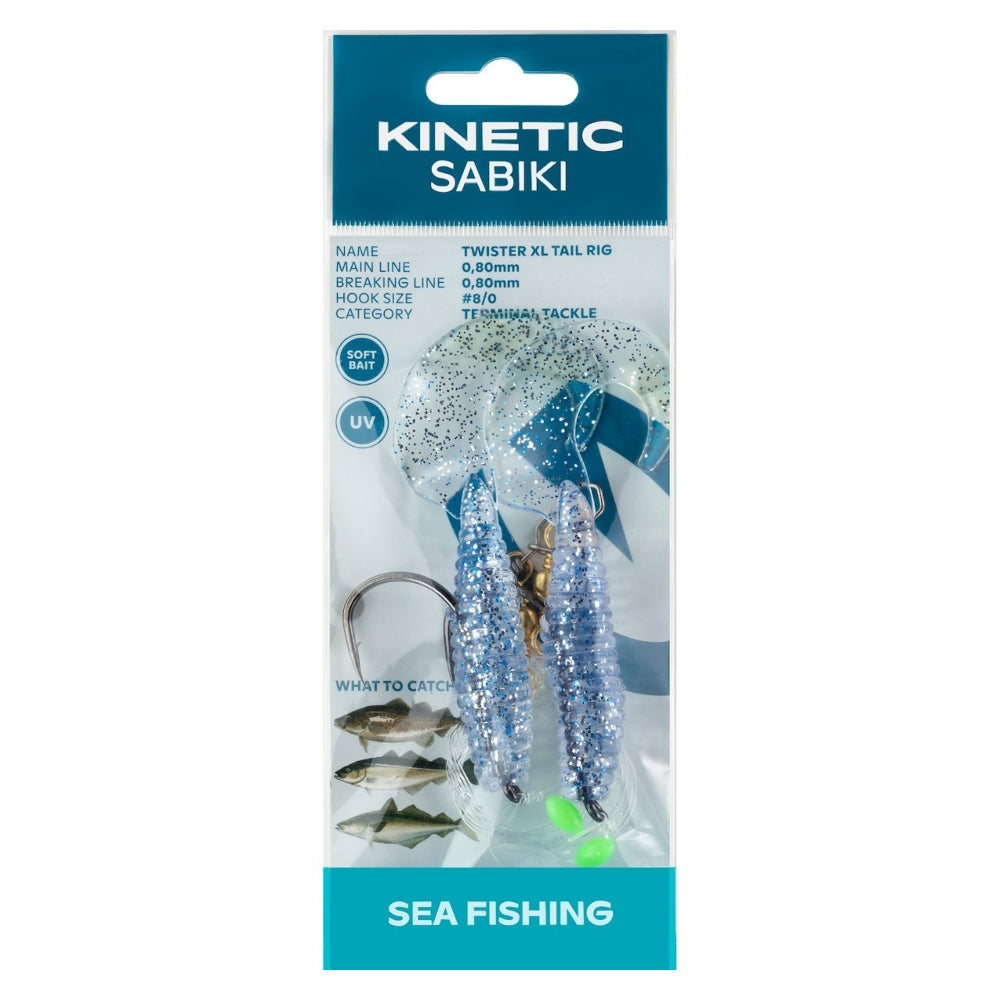Kinetic Sabiki Twister XL #8/0 130CM 0.80MM BLUE/SILV