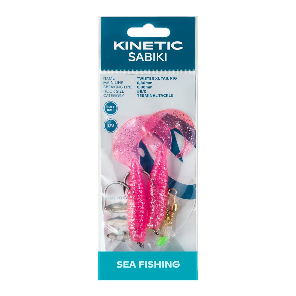 Kinetic Sabiki Twister XL #8/0 130CM 0.80MM PINK/SILV
