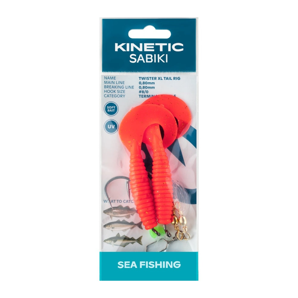 Kinetic Sabiki Twister XL #8/0 130CM 0.80MM RED/BLACK/GOLD