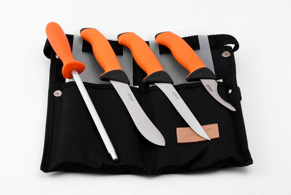 EKA Slaktset 4 Knivar Orange