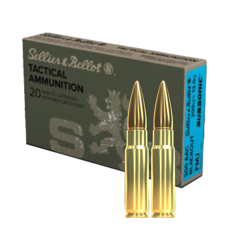 S&B 300AAC BLK 200gr FMJ Subsonic