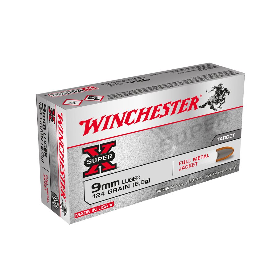 Winchester 9mm Luger Super-X 124gr FMJ 50 st