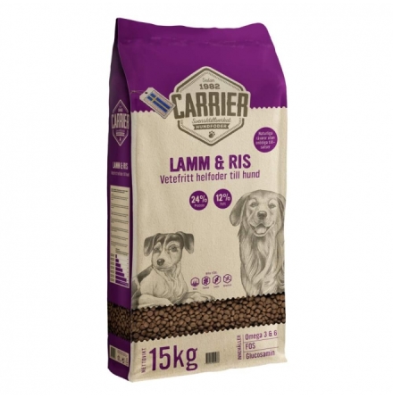 Carrier Lamm & Ris Hundfoder 15kg
