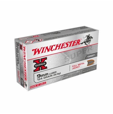 Winchester 9mm Luger Super-X 124gr FMJ 50 st