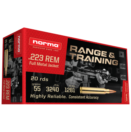 Norma Range and Training .223R 55gr FMJ