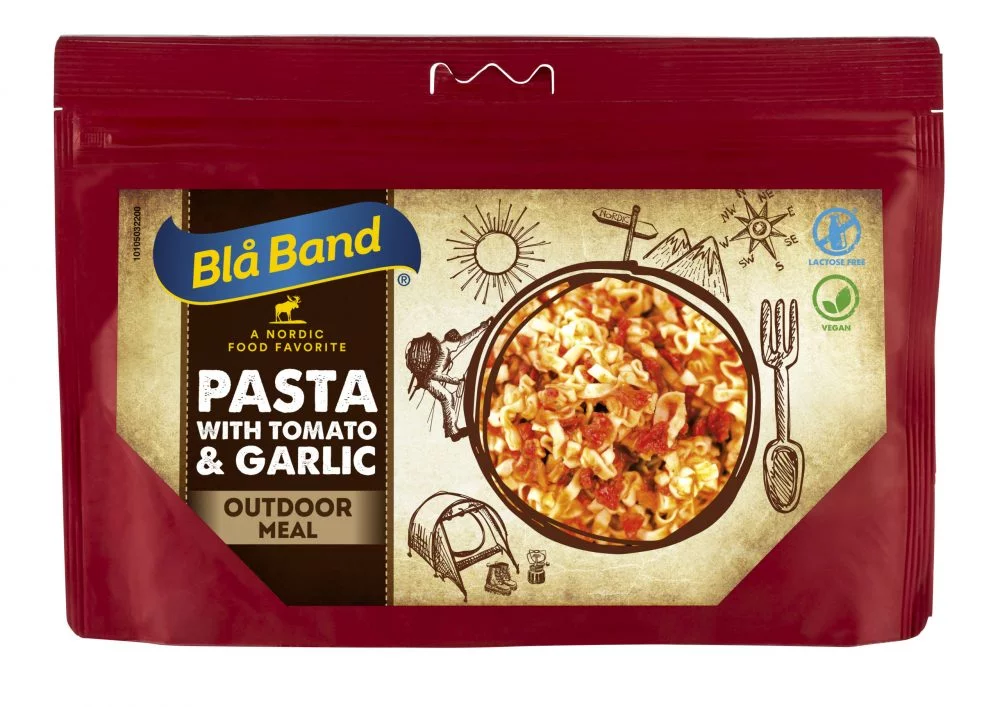 Blå Band Pasta med Tomat och vitlök