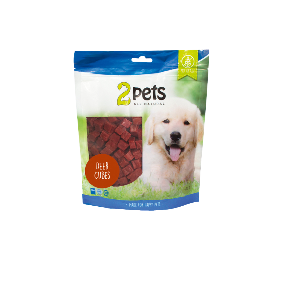 2Pets Dogsnack Deer Cubes 400g