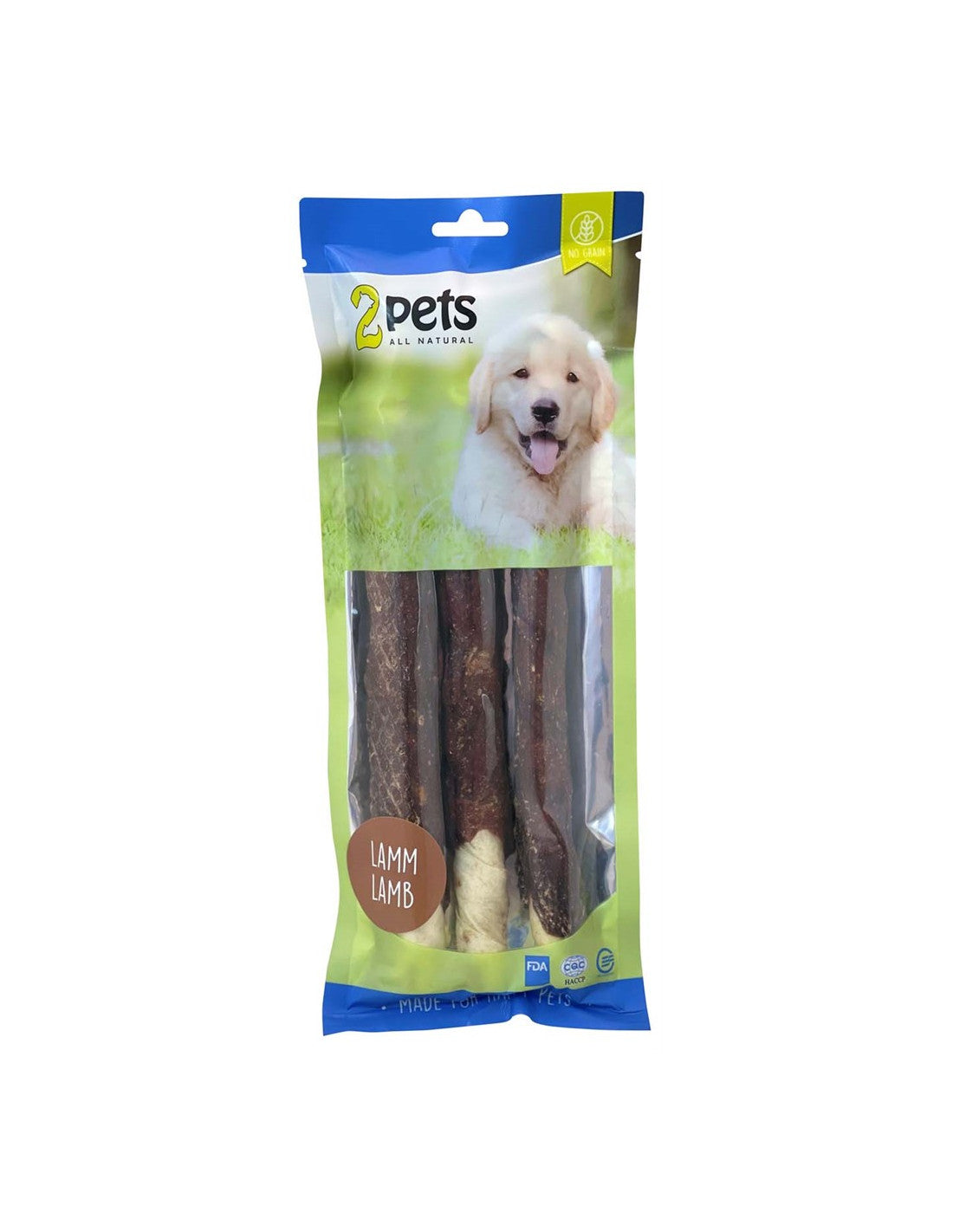 2Pets Tuggrulle med Lamm 28cm 3-pack 250g