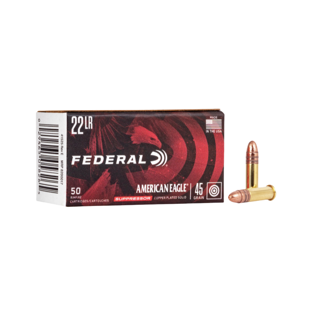 Federal .22 LR 45gr Suppressor FMJ