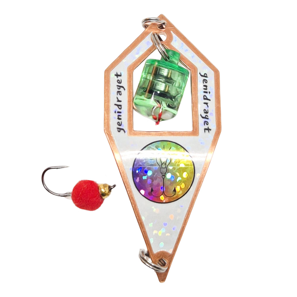 Genidraget Blinkpirk Koppar Vit