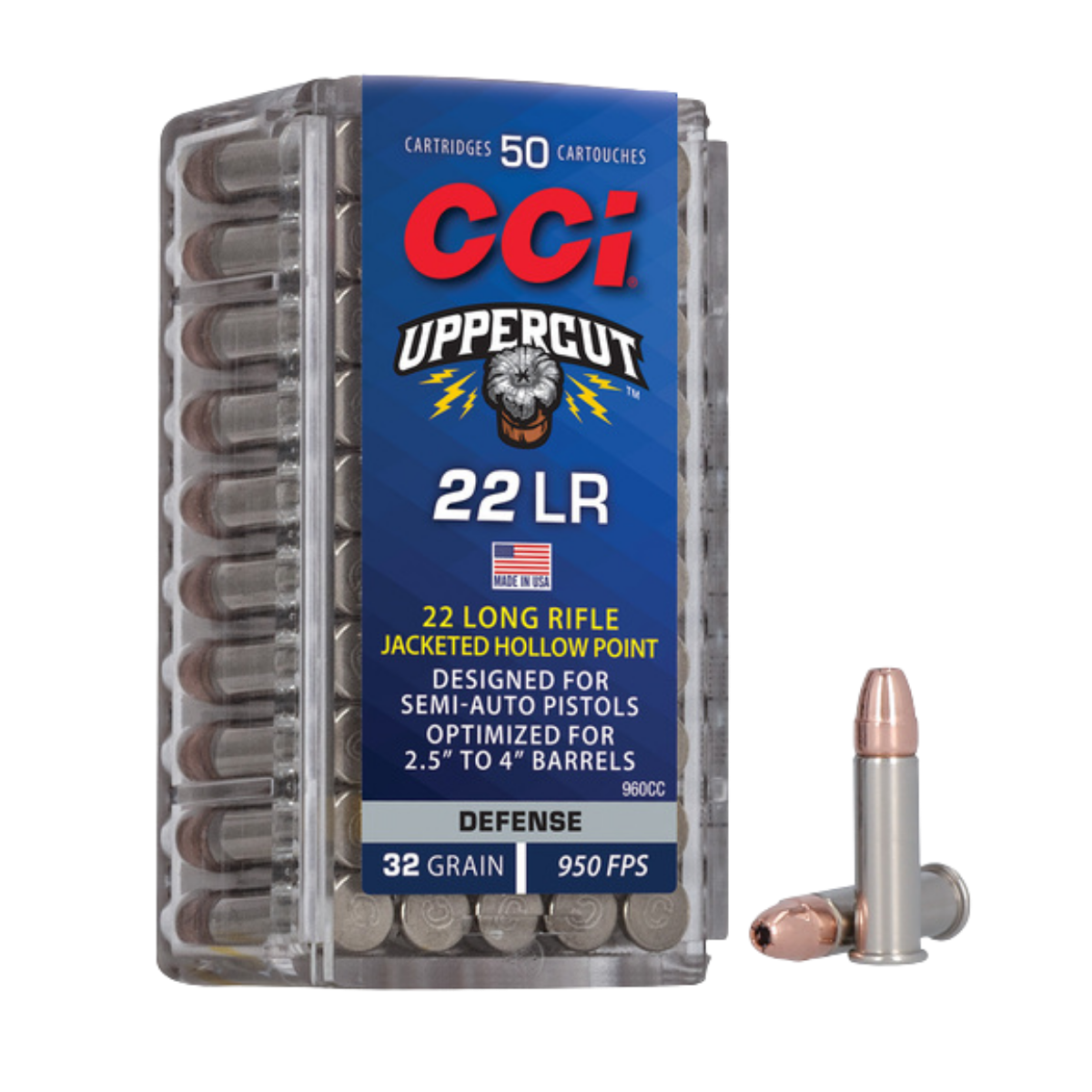 CCI .22LR 32gr Uppercut JHP