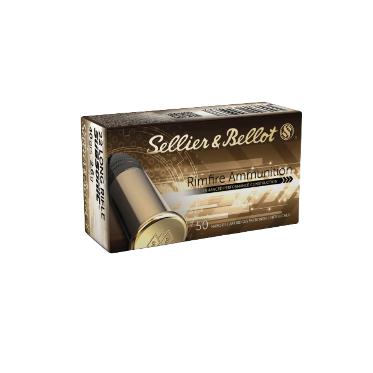 Sellier & Bellot .22 LR 40gr Subsonic HP 500st