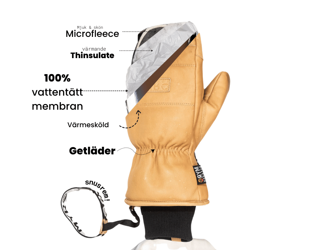 vattentät varm skinnhandske